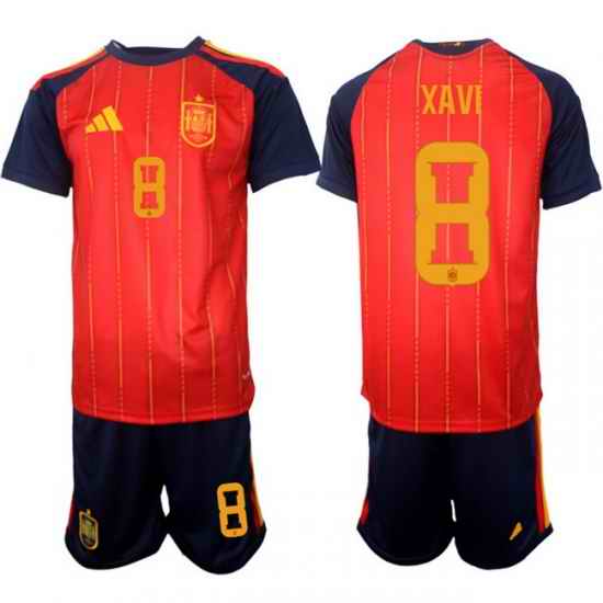 Spain 2026 FIFA World Cup Soccer Jersey Red #8 XAVI